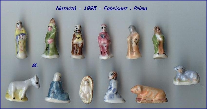 Nativité Aurorale, Série de 12 fèves en porcelaine pour Crèche - Prime